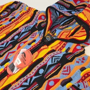 Coogi Style 3D Knit Full Zip Jacket Hoodie XXXL Hip Hop FreeX Mountain NEW